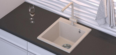 Мойка кухонная Point Моко 47 PN3006BG, светло-бежевый фото в интернет-магазине Русалия