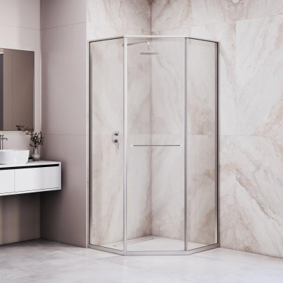 Душевой уголок RGW SV-82 "R" 800x800, профиль хром, стекло прозрачное фото в интернет-магазине Русалия