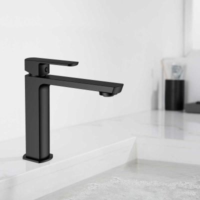 Смеситель для раковины Next VBF-1N1MB однорычажный, черный Vincea фото в интернет-магазине Русалия