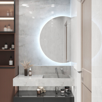 Зеркало с подсветкой Jill 600х900 открытая подветка, оборачиваемая модель ЗЛП3564 Continent фото в интернет-магазине Русалия