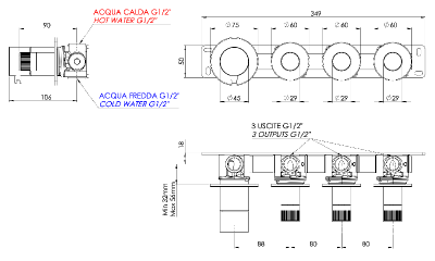 Смеситель для душа Remer X Style N98D3PXV, сталь фото в интернет-магазине Русалия