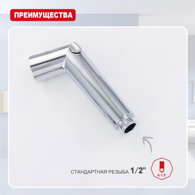 Лейка для гигиенического душа Raglo R460.01, хром фото в интернет-магазине Русалия