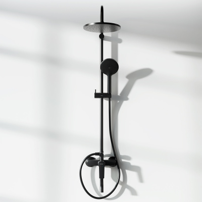 977740300 Jupiter душевая система с ванно-душевым смесителем, черный Damixa фото в интернет-магазине Русалия