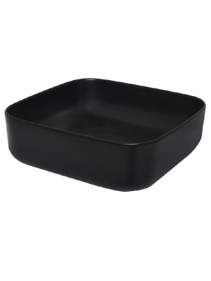 AQM5011 Раковина накладная квадратная, цвет черный матовый. 390x390x130 фото в интернет-магазине Русалия