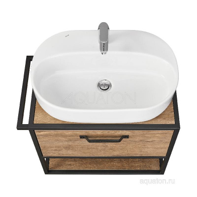 Тумба под раковину AQUATON Лофт Фабрик 65 дуб кантри 1A242301LTDY0 фото в интернет-магазине Русалия