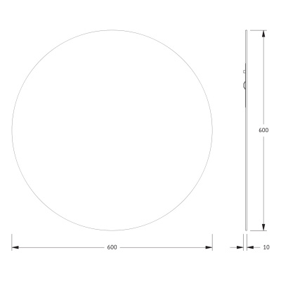Зеркало настенное Primary EVOFORM D60 см, BY 0041 фото в интернет-магазине Русалия