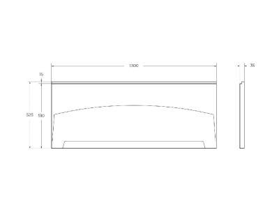 Передняя панель для акриловой ванны CEZARES ECO-130-SCR-W37 фото в интернет-магазине Русалия