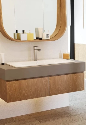 Раковина Quadro 90 QDR90SLWB01 Sanita Luxe фото в интернет-магазине Русалия