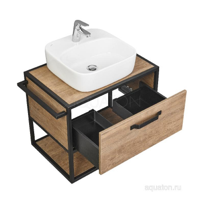 Тумба под раковину AQUATON Лофт Фабрик 65 дуб кантри 1A242301LTDY0 фото в интернет-магазине Русалия