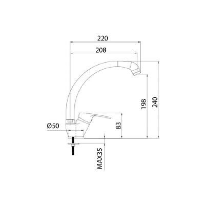 Смеситель для кухни Milardo Meal (M05SB0JM05) фото в интернет-магазине Русалия
