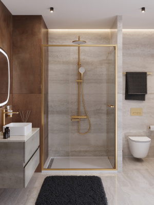 Душевая дверь CEZARES LUX-B-FS-11-120-C-BORO фото в интернет-магазине Русалия