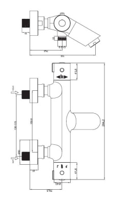 Термостат для ванны и душа ESKO Mikros (T3054) фото в интернет-магазине Русалия