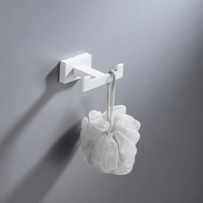 Крючок для ванной комнаты двойной Shevanik SG5621C, белый фото в интернет-магазине Русалия