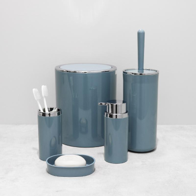 Дозатор жидкого мыла FIXSEN ROUND BLUE FX-455-1, синий фото в интернет-магазине Русалия