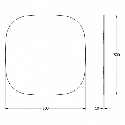 Зеркало настенное Primary EVOFORM 50х50 см, BY 0136 фото в интернет-магазине Русалия
