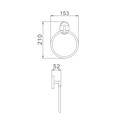 Полотенцедержатель Haiba HB1904, хром фото в интернет-магазине Русалия
