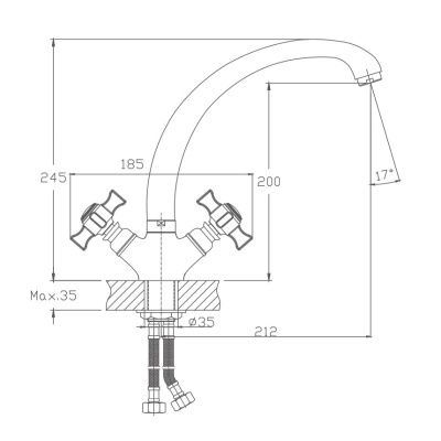 Смеситель для кухни Haiba (HB4824) фото в интернет-магазине Русалия