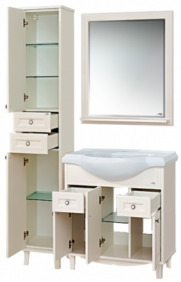 Тумба Шармель 80 с раковиной Kirovit Классик 80 Misty фото в интернет-магазине Русалия