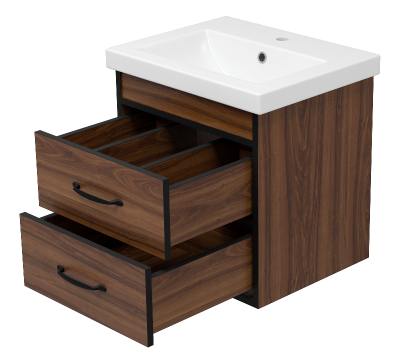 Тумба Кедр 50 подвесная с раковиной Универсал Енисей 50 Misty фото в интернет-магазине Русалия