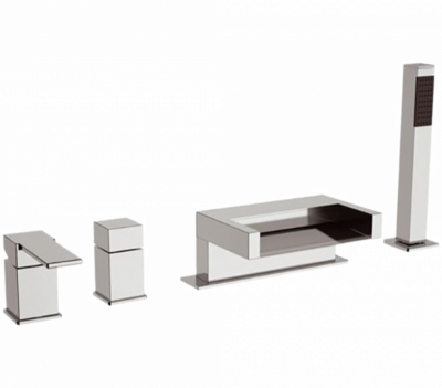 Смеситель для ванны Remer Qubika Cascata QC06 фото в интернет-магазине Русалия