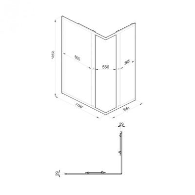 Душевой уголок "Вента-Хром" 120х90, прямоуг (1 место) Щ0000074409 Triton фото в интернет-магазине Русалия