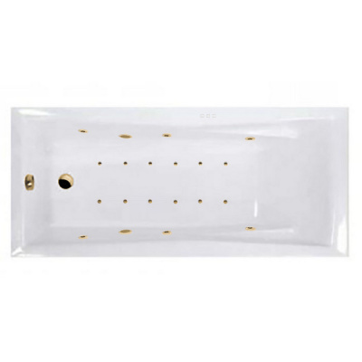 Гидромассажная ванна WHITECROSS Palace 180x80 "RELAX" (золото) WAEX.PAL18.RELAX.GL фото в интернет-магазине Русалия