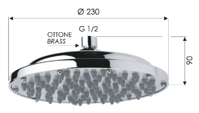 Верхний душ с шарнирным соединением 23 см Remer 35323X фото в интернет-магазине Русалия