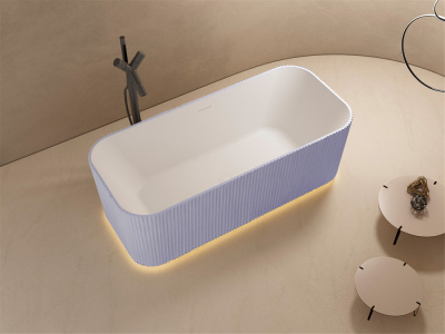 Ванна из искусственного камня ABBER Stein AS9663Violett фиолетовая 170х75х55 см фото в интернет-магазине Русалия