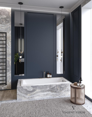 Ванна чугунная Vinsent Veron Square 140x70x45 VSQ1407045 фото в интернет-магазине Русалия