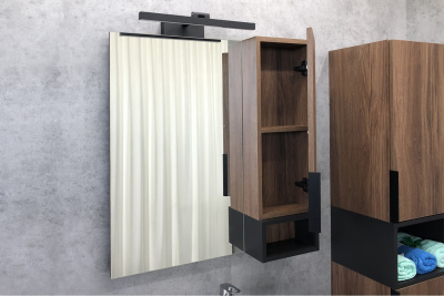 COMFORTY. Зеркало-шкаф "Штутгарт-75" дуб тёмно-коричневый фото в интернет-магазине Русалия