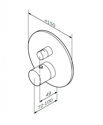 F8075600 Like, cмеситель д/душа встраиваемый с термостатом, хром, шт. фото в интернет-магазине Русалия