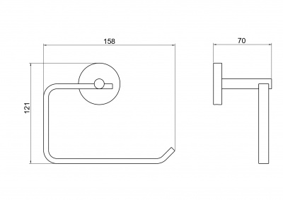 Бумагодержатель квадратный AQUATEK AQ4608CR БЕТТА фото в интернет-магазине Русалия