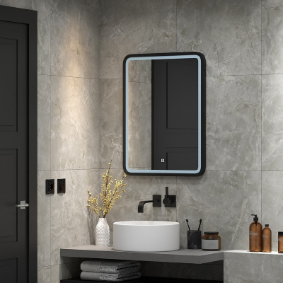 Зеркало с подсветкой Enjoy Black 600х800 ЗЛП1100 Continent фото в интернет-магазине Русалия