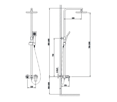Душевая система Timo Briana (SX-7130/17) золото матовое фото в интернет-магазине Русалия