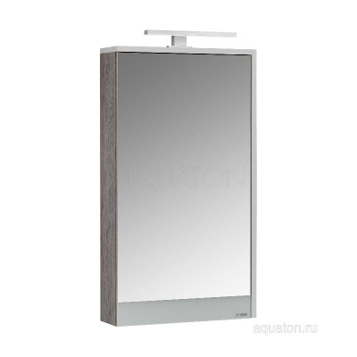 Зеркальный шкаф AQUATON Эмма белый, дуб наварра 1A221802EAD80 фото в интернет-магазине Русалия