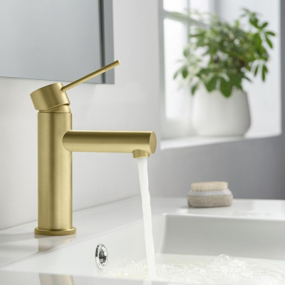 Смеситель для раковины Timo Saona (2361/17F) золото матовое фото в интернет-магазине Русалия