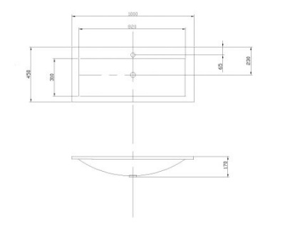 Тумба с раковиной Мадрид 100 чёрный 2 ящика Акватон фото в интернет-магазине Русалия