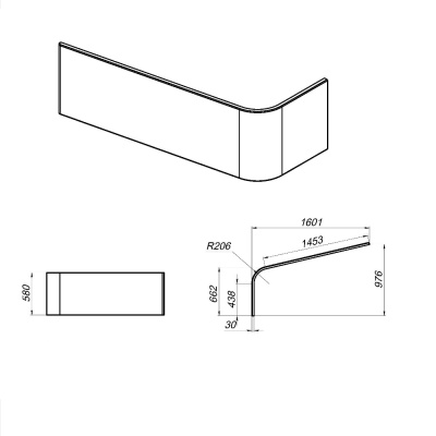 W72A-160U100W-P2 фронтальная панель для ванны spirit, универсальная Am.Pm фото в интернет-магазине Русалия