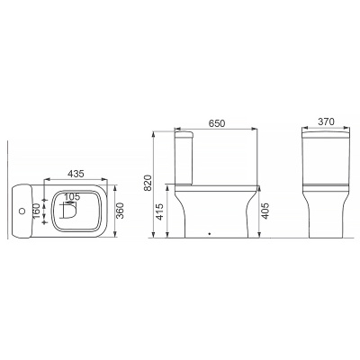 Унитаз-компакт с крышкой микролифт ARLES AS1002+AS1003+AS1001T Creo Ceramique фото в интернет-магазине Русалия