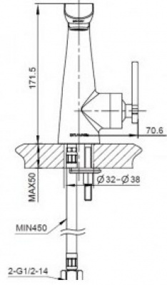 Смеситель для умывальника Waterfall F173107C Bravat фото в интернет-магазине Русалия