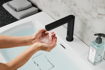 Смеситель для умывальника сенсорный черный RUSH Tinos (TI3732-12Black) фото в интернет-магазине Русалия