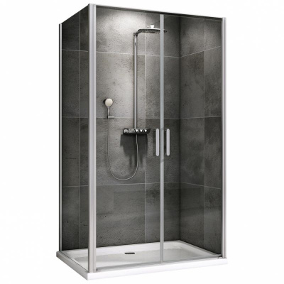 Душевой уголок ABBER Sonnenstrand AG04100C-S100 100х100 квадрат, профиль хром, прозрачное стекло фото в интернет-магазине Русалия