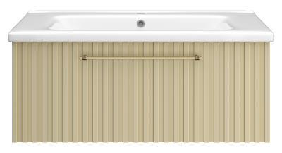 Тумба Alicante 90 подвесная (капучино) с раковиной Днепрокерамика Этна 90 Brevita фото в интернет-магазине Русалия