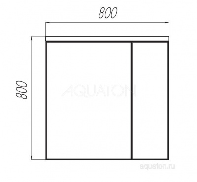 Зеркальный шкаф AQUATON Брук 80 белый 1A200602BC010 фото в интернет-магазине Русалия