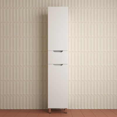 Пенал "Остин" 360 см напольный 1 ящик белый эмаль PLUS фото в интернет-магазине Русалия