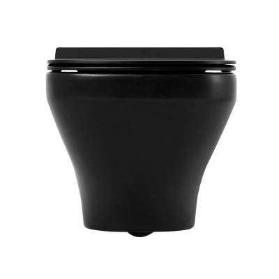 Унитаз подвесной безободковый SELA BB3201CHR-MB черный матовый Belbagno фото в интернет-магазине Русалия