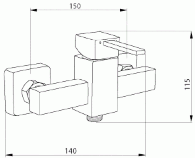 Смеситель для душа Squadrina VR.SQR-4530.CR Veragio фото в интернет-магазине Русалия