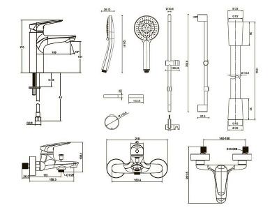 Комплект смесителей Комплект смесителей Elite E32911RU-CP Jacob Delafon фото в интернет-магазине Русалия
