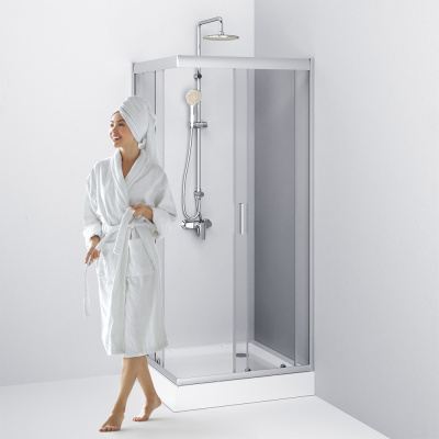 W90G-403-090MT Gem душ.ограждение 90х90 квадрат,стекло прозрачное,профиль мат. серебро, без поддона Am.Pm фото в интернет-магазине Русалия