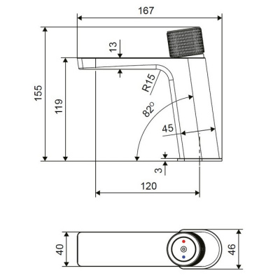 Смеситель для умывальника EXCELLENT Krotos AREX.8001CR (хром) фото в интернет-магазине Русалия